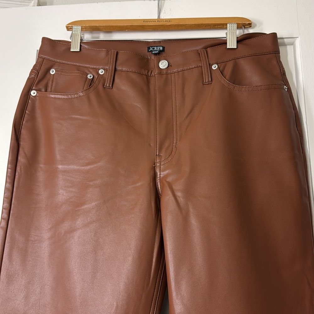 J.Crew Slim wide-leg pant in faux leather BU138 - Picture 9 of 11